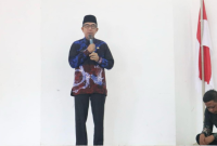 Bupati Kutai Timur, Ardiansyah sulaiman memberikan sambutan saat acara hala bihalal (*/MMP)