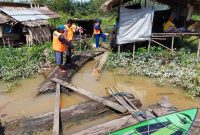 Photo lokasi kejadian dimana saat Dimas (8) diterkam buaya