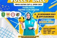 Flyer Turnamen Volley PBVSI Kutim Cup II Open 2021.