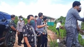 Salah satu lokasi lahan (Desa Sepaso TImur, Kec. Bengalon) yang disengketakan saat dilakukan sidak lapangan.