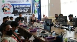 Kepala Diskominfo Perstik Kutai Timur, Ery Mulyadi, membuka giat Bimtek Operator Pelayanan Call Center 112 (30/11/2021). (foto: Istimewa)