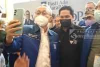 Ketua Umum DPP PAN, Zulkifli Hasan bersama Menteri BUMN, Erik Tohir pada salah satu kesemaptan.(foto:*/istimewa)