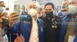 Ketua Umum DPP PAN, Zulkifli Hasan bersama Menteri BUMN, Erik Tohir pada salah satu kesemaptan.(foto:*/istimewa)