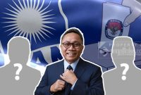 Ilustrasi: Zulkifli Hasan dan dua Capres Cawapres 2024.(gambar ilustrasi: bl/sangattaku.com)