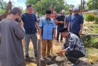 Reses sekaligus peletakan batu pertama pembanguan Masjid Fastabiqul Khairat di Rawa indah Rt 17 Desa sepaso. Kecamatan Bengalon (16/11/2022). (/ist)