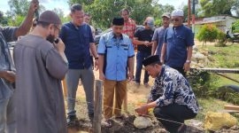 Reses sekaligus peletakan batu pertama pembanguan Masjid Fastabiqul Khairat di Rawa indah Rt 17 Desa sepaso. Kecamatan Bengalon (16/11/2022). (/ist)