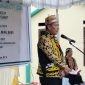 Anggota DPRD Kutai Timur, Arang Jau saat menyampaikan sambutan dal;am peresmian Asrama Miau Baru dari PT Nusarayta Agro Sawit (PT NAS) (02/11/2022).(foto:/bollm/sangattaku)