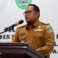 Wakil Bupati Kutai Timur, Kasmidi Bulang saat memberikan sambutan.(foto:pj/sangattaku)