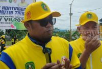 Wakil Bupati Kutai Timur yang juga berlaku sebagai Ketua Kontingen Kutai Timur, Kasmidi Bulang.(foto:/istimewa)