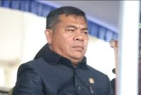 Anggota DPRD Kutai Timur, basti Sanggalangi saat mengikuti jalannya Upacara Peringatan Hari Pahlawan.(/ist)