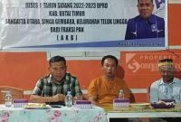 Suasana reses masa sidang I 2022/2023 Anggota DPRD Kutai Timur, Basti Sanggalani di RT 24 Singa Gembara.(/ist)