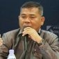 Anggota DPRD Kutai Timur, Basti Sanggalangi saat Sosper di GOR Swarga  Bara.(/ist)