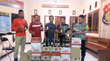 150 Botol Miras Berbagai Merk Disita Polisi Dari Sejumlah Toko dan THM di Rantau Pulung
