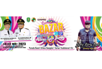 Spanduk Promosi Roadshow Bazar UMKM Kecamatan Kongbeng.