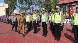 Bupati Kutai Timur Ardiansyah Sulaiman saat Apel Gelar Pasukan Operasi Ketupat 2023. (*/ist)